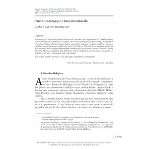 Franz Rosenzweig e o Deus Reconhecido