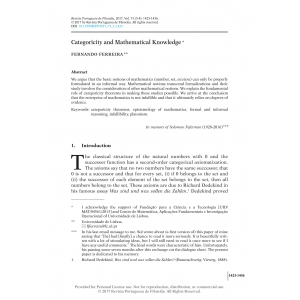 Categoricity and Mathematical Knowledge