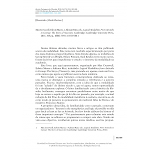 Book Review - Logical Modalities From Aristotle to Carnap: The Story of Necessity