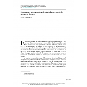 Esecuzione e interpretazione: la vita dell&rsquo;opera musicale attraverso il tempo