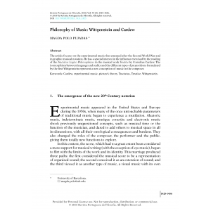 Philosophy of Music: Wittgenstein and Cardew