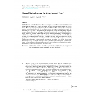 Musical Minimalism and the Metaphysics of Time