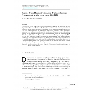 Eugenio Tr&iacute;as al Encuentro de Anton Bruckner