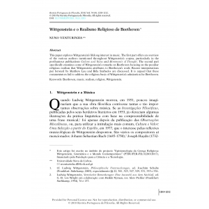 Wittgenstein e o Realismo Religioso de Beethoven