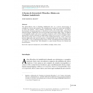A Escuta do Irrevers&iacute;vel: Filosofia e M&uacute;sica em Vladimir Jank&eacute;l&eacute;vitch