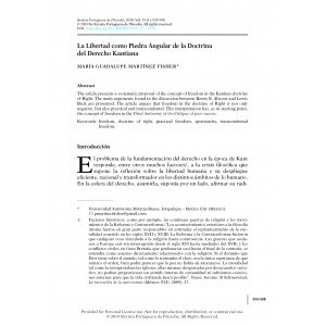 La Libertad como Piedra Angular de la Doctrina del Derecho Kantiana
