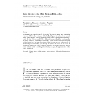 Ecos hel&eacute;nicos na obra de Juan Jos&eacute; Mill&aacute;s