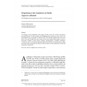 L&rsquo;exp&eacute;rience des Lumi&egrave;res en Sicile. Aspects culturels
