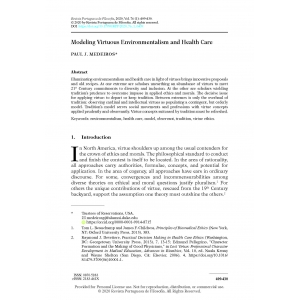 Modeling Virtuous Environmentalism and Health Care