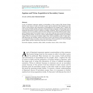 Aquinas and Virtue Acquisition in Secondary Causes