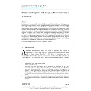 Happiness as Subjective Well-Being: An Aristotelian Critique