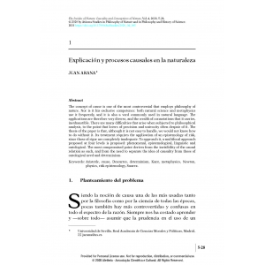 Explicación y procesos causales en la naturaleza