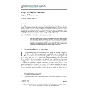 Marges – de La Phénoménologie