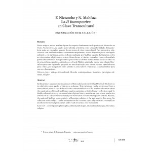 F. Nietzsche y N. Mahfuz: La II Intempestiva en Clave Transcultural