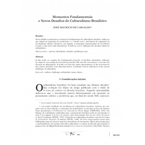 Momentos Fundamentais e Novos Desafios do Culturalismo Brasileiro