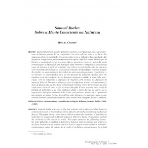 Samuel Butler: Sobre a Mente Consciente na Natureza