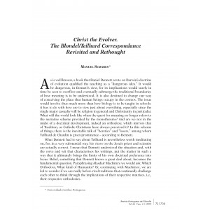 Christ the Evolver: The Blondel/Teilhard Correspondance Revisited and Rethought