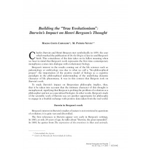 Building the 'True Evolutionism': Darwin's Impact on Henri Bergson's Thought