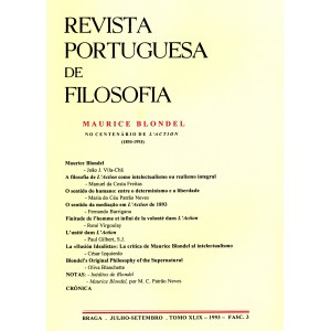 Maurice Blondel: No Centen&aacute;rio de L 'Action (1893-1993)