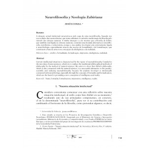 Neurofilosofia y Noolog&iacute;a Zubiriana