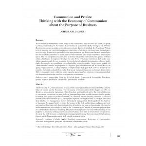 Communion and Profits: Thinking with the Economy of Communion about the Purpose of Business