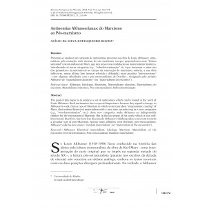 Antinomias Althusserianas: do Marxismo ao P&oacute;s-marxismo
