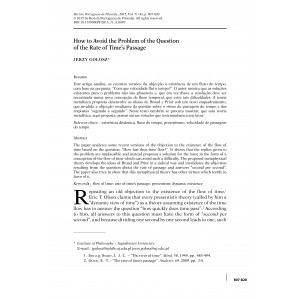 How to Avoid the Problem of the Question of the Rate of Time’s Passage