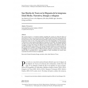 San Mart&iacute;n de Tours en la Hispania de la temprana Edad Media. Narrativa, liturgia y reliquias