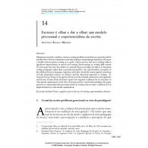 Escrever &eacute; olhar e dar a olhar: um modelo processual e experiencialista da escrita