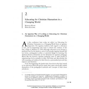 Educating for Christian Humanism in a Changing World