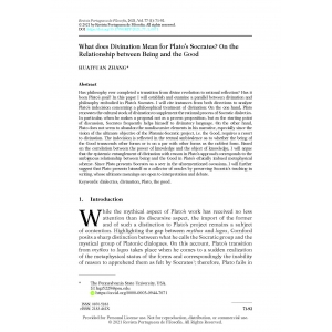 What Does Divination Mean for Plato&rsquo;s Socrates? On the Relationship between Being and the Good