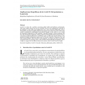 Implicaciones biopol&iacute;ticas de la Covid-19: Del pesimismo a la parresia