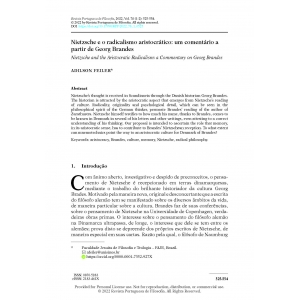 Nietzsche e o radicalismo aristocr&aacute;tico: um coment&aacute;rio a partir de Georg Brandes