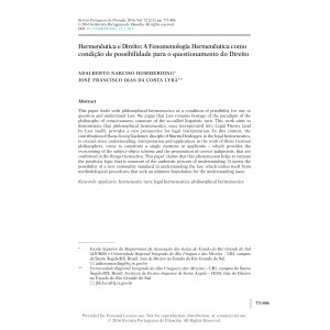 Hermen&ecirc;utica e Direito