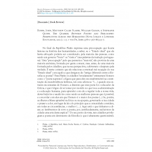 Book Review - Burns, John, et al. The Quarrel Between Poetry and Philosophy: Perspectives Across the Humanities