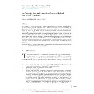 An Actionist Approach to the Justificational Role of Perceptual Experience