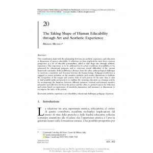 The Taking Shape of Human Educability through Art and Aesthetic Experience