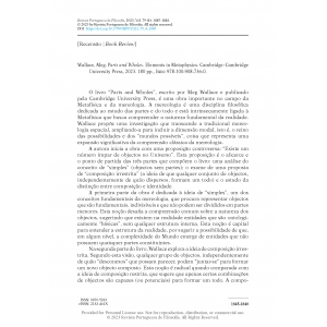 Book Review - Wallace, Meg. Parts and Wholes. Elements in Metaphysics. Cambridge: Cambridge University Press, 2023