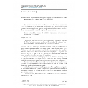 Book Review - Hernández Royo, Simón. Anarkía/Anarcolepsis. Ensayo-Filosofía.