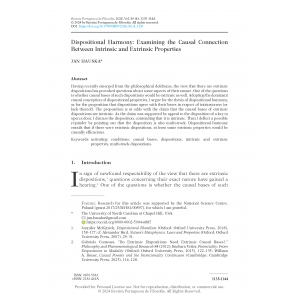 Dispositional Harmony: Examining the Causal Connection Between Intrinsic and Extrinsic Properties