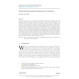 Temporal and Atemporal Asymmetries in Causation