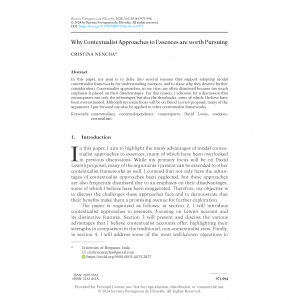 Why Contextualist Approaches to Essences Are Worth Pursuing