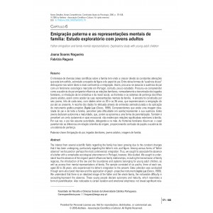 Emigra&ccedil;&atilde;o paterna e as representa&ccedil;&otilde;es mentais de fam&iacute;lia: Estudo explorat&oacute;rio com jovens adultos