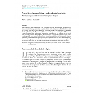 Nueva filosof&iacute;a geneal&oacute;gica y sociol&oacute;gica de la religi&oacute;n