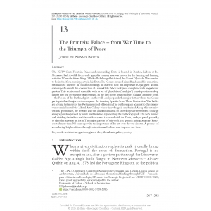 The Fronteira Palace &ndash; from War Time to the Triumph of Peace