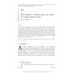 Racionalidade e viol&ecirc;ncia: pode uma cultura da verdade sustentar a paz?