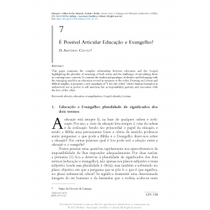&Eacute; Poss&iacute;vel Articular Educa&ccedil;&atilde;o e Evangelho?
