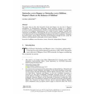 Nietzsche Contra Wagner or Nietzsche Contra Nihilism. Wagner&rsquo;s Music as the Sickness of Nihilism