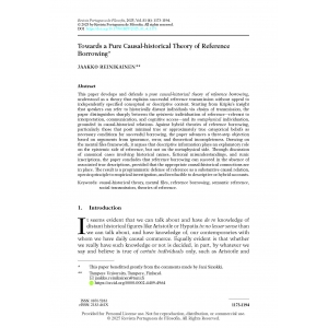 Towards a Pure Causal-Historical Theory of Reference Borrowing