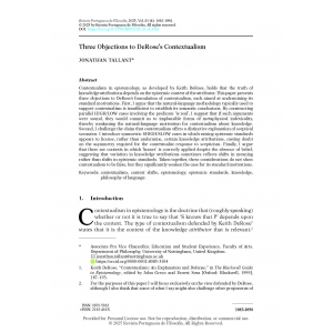 Three Objections to DeRose&rsquo;s Contextualism